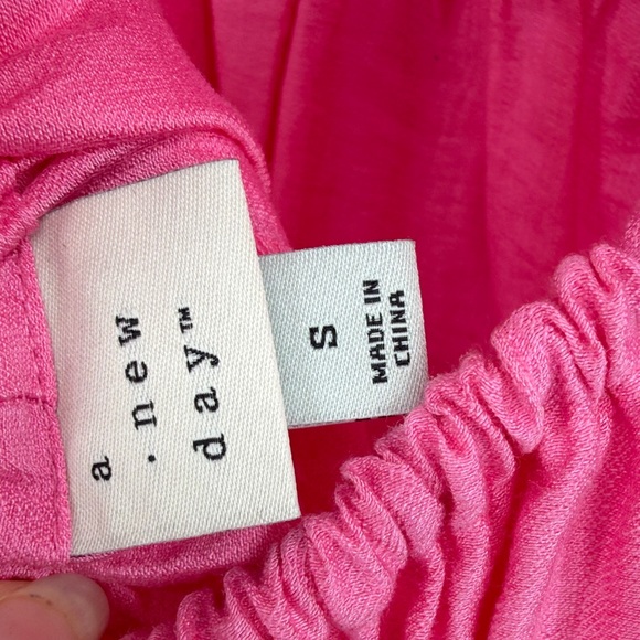 a new day Target Pink Puff-Sleeve Maxi Dress tie back size small - Picture 5 of 5